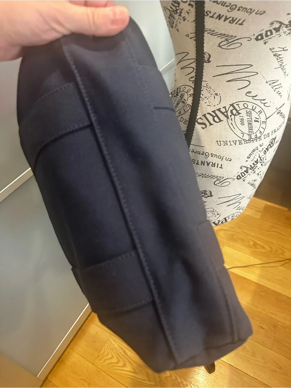 Tory Burch Navy Canvas Logo Tote